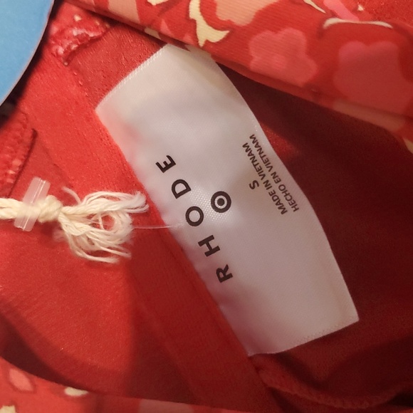 NWT RHODE Women's Zinnia Floral Print Bandeau Halter Bikini Top S 4-6 - Picture 5 of 5